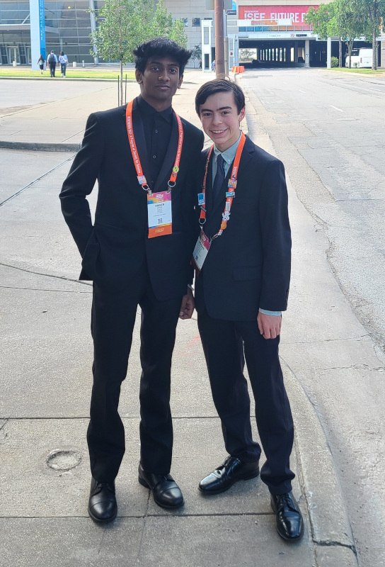 Naveen Enoch (left) and Nicholas Hagedorn (right) at ISEF 2023